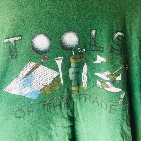 1990s Vintage Tools of The Trade Golf T-shirt Size XL - Picture 4 of 5